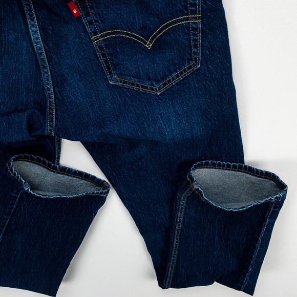 Levi’s 505 Regular Fit Straight Leg Jeans Men’s 31x34 Dark Wash Blue Workwear - Picture 12 of 13